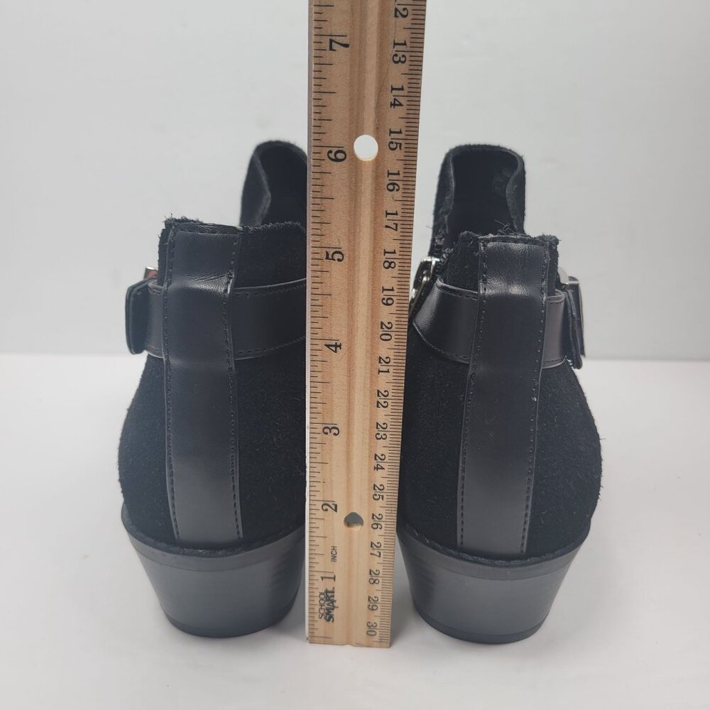 Ryka Women's Black Suede Ankle Boots With Side Buckle & Zipper US Size 9.5 - Picture 7 of 9